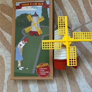 American Girl Mini Golf Set with Yellow Windmill